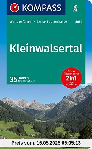 KOMPASS Wanderführer Kleinwalsertal: 2in1 Wanderführer mit Extra-Tourenkarte 1:25.000, 35 Touren, GPX-Daten zum Download