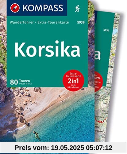KOMPASS Wanderführer Korsika, 80 Touren: mit Extra-Tourenkarte, GPX-Daten zum Download