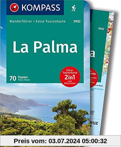 KOMPASS Wanderführer La Palma: Wanderführer mit Extra-Tourenkarte 1:56000, 70 Touren, GPX-Daten zum Download.