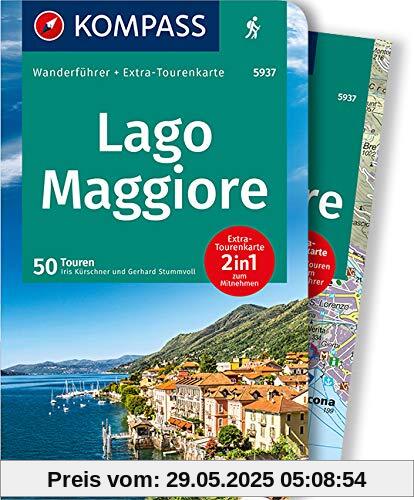 KOMPASS Wanderführer Lago Maggiore: Wanderführer mit Extra-Tourenkarte 1:60.000, 50 Touren, GPX-Daten zum Download.