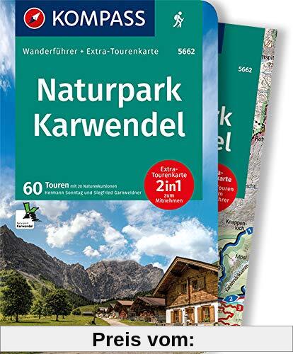 KOMPASS Wanderführer Naturpark Karwendel: Wanderführer mit Extra-Tourenkarte 1:35.000, 60 Touren, GPX-Daten zum Download.