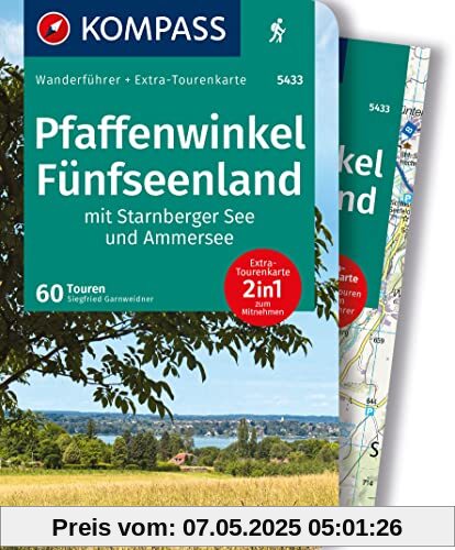 KOMPASS Wanderführer Pfaffenwinkel, Fünfseenland, Starnberger See, Ammersee, 60 Touren: mit Extra-Tourenkarte, GPX-Daten zum Download