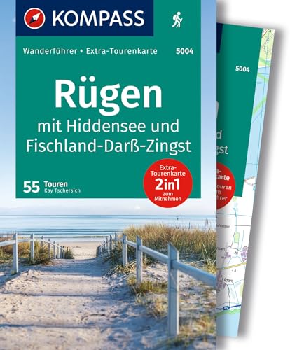 KOMPASS Wanderführer Rügen, mit Hiddensee und Fischland-Darß-Zingst, 55 Touren mit Extra-Tourenkarte: GPS-Daten zum Download von Kompass