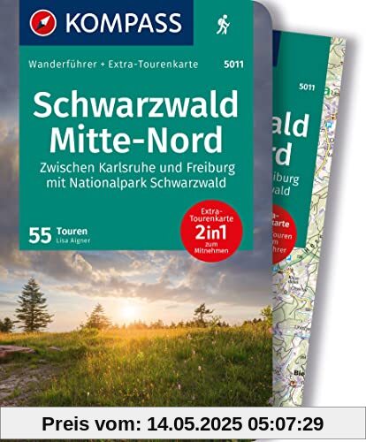 KOMPASS Wanderführer Schwarzwald Mitte-Nord, 50 Touren: mit Extra-Tourenkarte, GPX-Daten zum Download