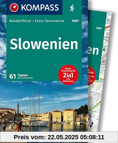 KOMPASS Wanderführer Slowenien, 61 Touren: mit Extra-Tourenkarte, GPX-Daten zum Download
