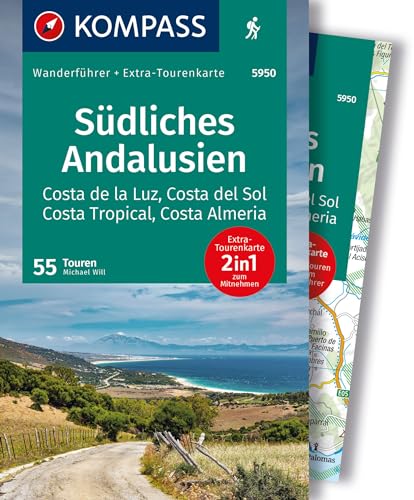 KOMPASS Wanderführer Südliches Andalusien, Costa de la Luz, Costa del Sol, Costa Tropical und Costa Almeria, 55 Touren mit Extra-Tourenkarte: GPS-Daten zum Download von Kompass