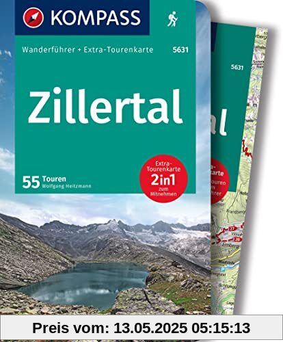KOMPASS Wanderführer Zillertal, 55 Touren: mit Extra-Tourenkarte, GPX-Daten zum Download KOMPASS Wanderführer Zillertal, 55 Touren: mit Extra-Tourenkarte, GPX-Daten zum Download