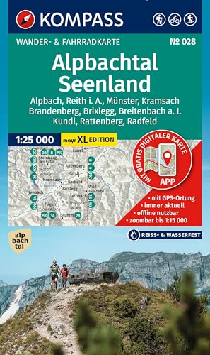 KOMPASS Wanderkarte 028 Alpbachtal, Seenland 1:25.000: im Walter Mayr Großdruck von KOMPASS-KARTEN