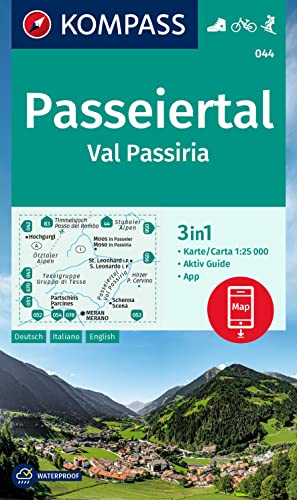 KOMPASS Wanderkarte 044 Passeiertal / Val Passiria 1:25.000: 3in1 Wanderkarte, mit Aktiv Guide inklusive Karte zur offline Verwendung in der KOMPASS-App. Fahrradfahren. Skitouren. KOMPASS Wanderkarte 044 Passeiertal / Val Passiria 1:25.000: 3in1 Wanderkarte, mit Aktiv Guide inklusive Karte zur offline Verwendung in der KOMPASS-App. Fahrradfahren. Skitouren.
