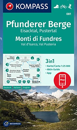 KOMPASS Wanderkarte 081 Pfunderer Berge/Monti di Fundres 1:25.000: 3in1 Wanderkarte mit Aktiv Guide inklusive Karte zur offline Verwendung in der KOMPASS-App. Fahrradfahren. Skitouren. KOMPASS Wanderkarte 081 Pfunderer Berge/Monti di Fundres 1:25.000: 3in1 Wanderkarte mit Aktiv Guide inklusive Karte zur offline Verwendung in der KOMPASS-App. Fahrradfahren. Skitouren.
