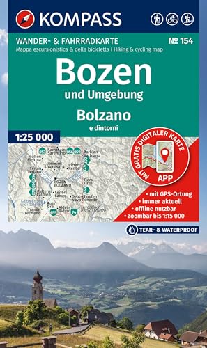KOMPASS Wanderkarte 154 Bozen und Umgebung / Bolzano e dintorni 1:25.000: Wander- und Fahrradkarte in einem - inklusive Offline-Verwendung in der ... Radwege. Skitouren. Langlaufen. Reiten. KOMPASS Wanderkarte 154 Bozen und Umgebung / Bolzano e dintorni 1:25.000: Wander- und Fahrradkarte in einem - inklusive Offline-Verwendung in der ... Radwege. Skitouren. Langlaufen. Reiten. von KOMPASS-KARTEN