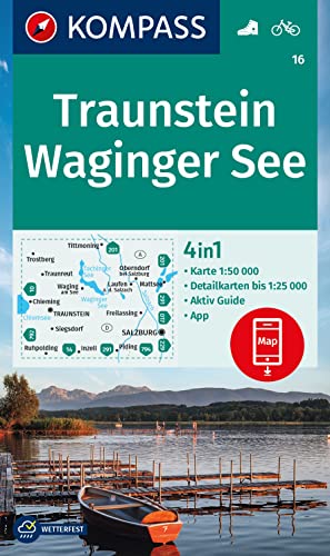 KOMPASS Wanderkarte 16 Traunstein, Waginger See 1:50.000: 4in1 Wanderkarte mit Aktiv Guide und Detailkarten inklusive Karte zur offline Verwendung in der KOMPASS-App. Fahrradfahren. KOMPASS Wanderkarte 16 Traunstein, Waginger See 1:50.000: 4in1 Wanderkarte mit Aktiv Guide und Detailkarten inklusive Karte zur offline Verwendung in der KOMPASS-App. Fahrradfahren.