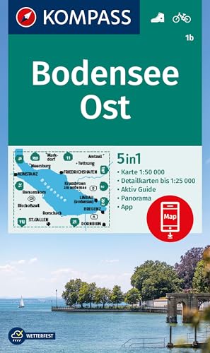 KOMPASS Wanderkarte 1b Bodensee Ost 1:50.000: 5in1 Wanderkarte mit Aktiv Guide, Detailkarten und Panorama inklusive Karte zur offline Verwendung in der KOMPASS-App. Fahrradfahren. KOMPASS Wanderkarte 1b Bodensee Ost 1:50.000: 5in1 Wanderkarte mit Aktiv Guide, Detailkarten und Panorama inklusive Karte zur offline Verwendung in der KOMPASS-App. Fahrradfahren. von KOMPASS-KARTEN