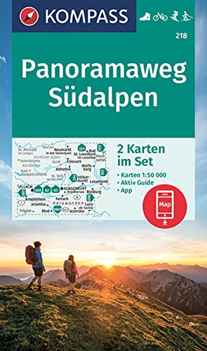 KOMPASS Wanderkarten-Set 218 Panoramaweg Südalpen (2 Karten) 1:25.000: inklusive Karte zur offline Verwendung in der KOMPASS-App. Markierte Wanderwege. Fahrradfahren. von Kompass Karten GmbH