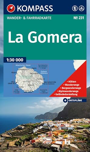 KOMPASS Wanderkarte 231 La Gomera 1:30.000: Wander- und Fahrradkarte in einem - inklusive Offline-Verwendung in der KOMPASS-App. Wander-& Radwege. Skitouren. Langlaufen. Reiten. von KOMPASS-KARTEN