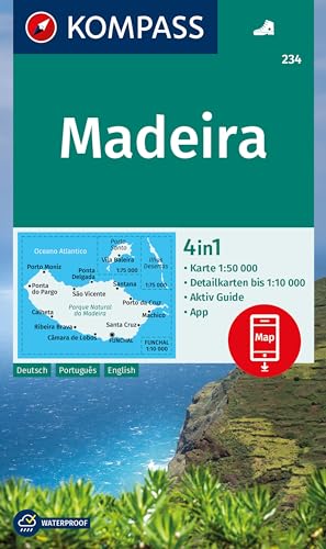 KOMPASS Wanderkarte 234 Madeira 1:50.000: 4in1 Wanderkarte mit Aktiv Guide und 1:25000 Karten, inklusive Kartenbereich zur offline Verwendung in der KOMPASS-App. KOMPASS Wanderkarte 234 Madeira 1:50.000: 4in1 Wanderkarte mit Aktiv Guide und 1:25000 Karten, inklusive Kartenbereich zur offline Verwendung in der KOMPASS-App.