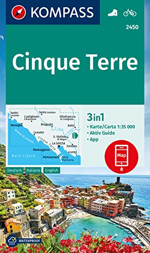 KOMPASS Wanderkarte 2450 Cinque Terre 1:35.000: 3in1 Wanderkarte, mit Aktiv Guide inklusive Karte zur offline Verwendung in der KOMPASS-App. Fahrradfahren. KOMPASS Wanderkarte 2450 Cinque Terre 1:35.000: 3in1 Wanderkarte, mit Aktiv Guide inklusive Karte zur offline Verwendung in der KOMPASS-App. Fahrradfahren.