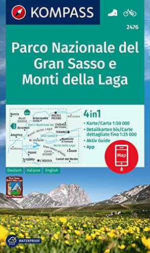 KOMPASS Wanderkarte 2476 Parco Nazionale del Gran Sasso e Monti della Laga 1:50.000: 4in1 Wanderkarte mit Aktiv Guide und Detailkarten inklusive Karte ... Verwendung in der KOMPASS-App. Fahrradfahren. KOMPASS Wanderkarte 2476 Parco Nazionale del Gran Sasso e Monti della Laga 1:50.000: 4in1 Wanderkarte mit Aktiv Guide und Detailkarten inklusive Karte ... Verwendung in der KOMPASS-App. Fahrradfahren.