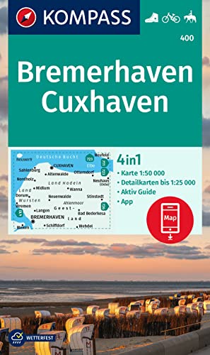 KOMPASS Wanderkarte 400 Bremerhaven-Cuxhaven 1:50.000: 4in1 Wanderkarte mit Aktiv Guide und Detailkarten inklusive Karte zur offline Verwendung in der KOMPASS-App. Fahrradfahren. Reiten. KOMPASS Wanderkarte 400 Bremerhaven-Cuxhaven 1:50.000: 4in1 Wanderkarte mit Aktiv Guide und Detailkarten inklusive Karte zur offline Verwendung in der KOMPASS-App. Fahrradfahren. Reiten.