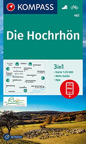 KOMPASS Wanderkarte 462 Die Hochrhön 1:25.000: 3in1 Wanderkarte, mit Aktiv Guide inklusive Karte zur offline Verwendung in der KOMPASS-App. Fahrradfahren. KOMPASS Wanderkarte 462 Die Hochrhön 1:25.000: 3in1 Wanderkarte, mit Aktiv Guide inklusive Karte zur offline Verwendung in der KOMPASS-App. Fahrradfahren.