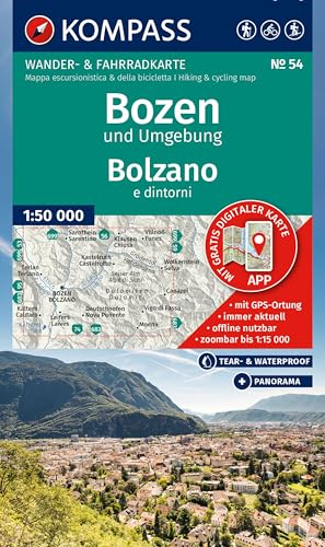 KOMPASS Wanderkarte 54 Bozen und Umgebung / Bolzano e dintorni 1:50.000: Wander- und Fahrradkarte in einem - inklusive Offline-Verwendung in der ... Panorama. Skitouren. Langlaufen. Reiten. KOMPASS Wanderkarte 54 Bozen und Umgebung / Bolzano e dintorni 1:50.000: Wander- und Fahrradkarte in einem - inklusive Offline-Verwendung in der ... Panorama. Skitouren. Langlaufen. Reiten. von KOMPASS-KARTEN