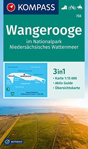 KOMPASS Wanderkarte 733 Wangerooge im Nationalpark Niedersächsisches Wattenmeer 1:15.000: 3in1 Wanderkarte, mit Aktiv Guide und Übersichtskarte. Fahrradfahren. Reiten. KOMPASS Wanderkarte 733 Wangerooge im Nationalpark Niedersächsisches Wattenmeer 1:15.000: 3in1 Wanderkarte, mit Aktiv Guide und Übersichtskarte. Fahrradfahren. Reiten.
