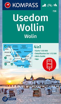 KOMPASS Wanderkarte 738 Insel Usedom - Insel Wollin/Wolin 1:50.000 von Kompass-Karten