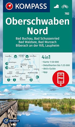 KOMPASS Wanderkarte 782 Oberschwaben Nord 1:50.000: 4in1 Wanderkarte mit Aktiv Guide und Detailkarten inklusive Karte zur offline Verwendung in der KOMPASS-App. Fahrradfahren. KOMPASS Wanderkarte 782 Oberschwaben Nord 1:50.000: 4in1 Wanderkarte mit Aktiv Guide und Detailkarten inklusive Karte zur offline Verwendung in der KOMPASS-App. Fahrradfahren. von KOMPASS-KARTEN