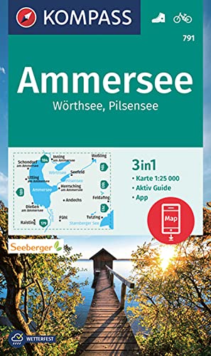 KOMPASS Wanderkarte 791 Ammersee, Wörthsee, Pilsensee 1:25.000: 3in1 Wanderkarte mit Aktiv Guide inklusive Karte zur offline Verwendung in der KOMPASS-App. Fahrradfahren. KOMPASS Wanderkarte 791 Ammersee, Wörthsee, Pilsensee 1:25.000: 3in1 Wanderkarte mit Aktiv Guide inklusive Karte zur offline Verwendung in der KOMPASS-App. Fahrradfahren.