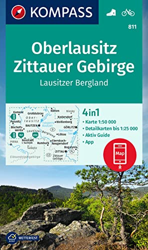 KOMPASS Wanderkarte 811 Oberlausitz, Zittauer Gebirge, Lausitzer Bergland 1:50.000: 4in1 Wanderkarte, mit Aktiv Guide und Detailkarten inklusive Karte ... Verwendung in der KOMPASS-App. Fahrradfahren. KOMPASS Wanderkarte 811 Oberlausitz, Zittauer Gebirge, Lausitzer Bergland 1:50.000: 4in1 Wanderkarte, mit Aktiv Guide und Detailkarten inklusive Karte ... Verwendung in der KOMPASS-App. Fahrradfahren.
