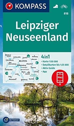 KOMPASS Wanderkarte 818 Leipziger Neuseenland 1:50.000: 4in1 Wanderkarte , mit Aktiv Guide und Detailkarten inklusive Karte zur offline Verwendung in der KOMPASS-App. Fahrradfahren. KOMPASS Wanderkarte 818 Leipziger Neuseenland 1:50.000: 4in1 Wanderkarte , mit Aktiv Guide und Detailkarten inklusive Karte zur offline Verwendung in der KOMPASS-App. Fahrradfahren.