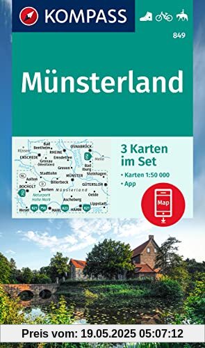 KOMPASS Wanderkarte 849 Münsterland (3-K-Set): 1:50000