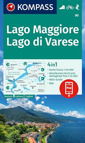 KOMPASS Wanderkarte 90 Lago Maggiore, Lago di Varese 1:50.000: 4in1 Wanderkarte, mit Aktiv Guide und 1:25000 Karten, inklusive Kartenbereich zur ... in der KOMPASS-App. Fahrradfahren. Skitouren. KOMPASS Wanderkarte 90 Lago Maggiore, Lago di Varese 1:50.000: 4in1 Wanderkarte, mit Aktiv Guide und 1:25000 Karten, inklusive Kartenbereich zur ... in der KOMPASS-App. Fahrradfahren. Skitouren.