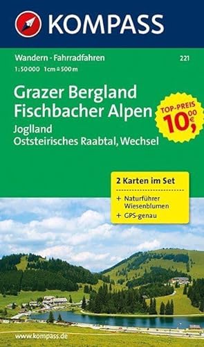 KOMPASS Wanderkarte Grazer Bergland - Fischbacher Alpen: Wanderkarten-Set mit Naturführer. GPS-genau. 1:50000 (KOMPASS-Wanderkarten, Band 221)