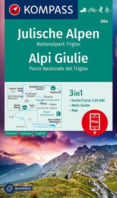 KOMPASS Wanderkarte 064 Julische Alpen, Nationalpark Triglav, Alpi Giulie 1:25.000 von Kompass-Karten