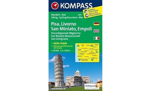 KOMPASS Wanderkarte Pisa - Livorno - San Miniato - Empoli - Parco Regionale Migliarino San Rossore Massaciuccoli - San Gimignano: Wanderkarte mit ... 1:50000 (KOMPASS-Wanderkarten, Band 2457)