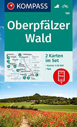 KOMPASS Wanderkarten-Set 186 Oberpfälzer Wald (2 Karten) 1:50.000: inklusive Karte zur offline Verwendung in der KOMPASS-App. Fahrradfahren. von KOMPASS-KARTEN