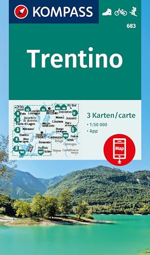 KOMPASS Wanderkarten-Set 683 Trentino (3 Karten) 1:50.000: inklusive Karte zur offline Verwendung in der KOMPASS-App. Fahrradfahren. Skitouren. Reiten. von KOMPASS-KARTEN