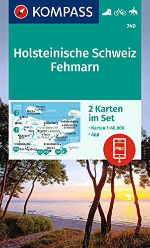 KOMPASS Wanderkarten-Set 740 Holsteinische Schweiz, Fehmarn (2 Karten) 1:40.000: inklusive Karte zur offline Verwendung in der KOMPASS-App. Fahrradfahren. Reiten von KOMPASS-KARTEN