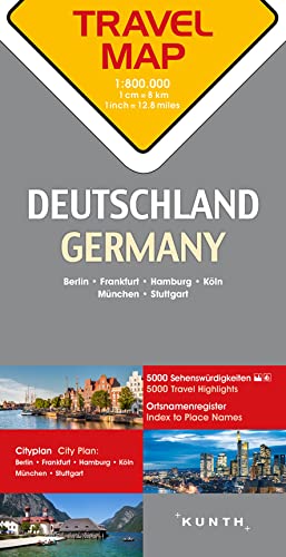 KUNTH TRAVELMAP Deutschland 1:800.000: Travel Map Germany