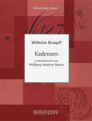 Kadenzen: zu Klavierkonzerten von Mozart. Klavier.