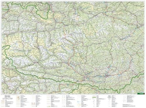Kärnten • Osttirol, 1:200.000, Poster: plano in Rolle (freytag & berndt Poster + Markiertafeln) von FREYTAG-BERNDT UND ARTARIA