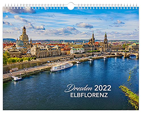 Kalender Dresden Elbflorenz 2022 | 40 x 30 cm | schwarzes Kalendarium von K4 Verlag