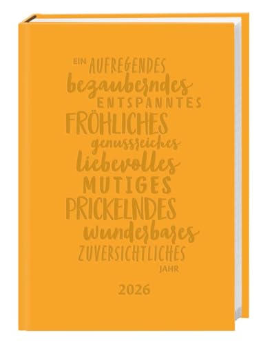 Kalenderbuch A6 gelb 2026: Praktischer Planer für den Alltag mit Wochen-Kalendarium. Taschenkalender in leuchtendem Gelb mit Platz für Termine und ... Format 11,5 x 16,5 cm (Kalenderbücher Heye) von Heye