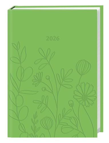 Kalenderbuch A6 grün 2026: Praktischer Planer für den Alltag mit Wochen-Kalendarium. Taschenkalender in leuchtendem Grün mit Platz für Termine und ... Format 11,5 x 16,5 cm (Kalenderbücher Heye) von Heye