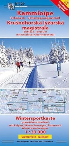 Kammloipe Schöneck-Johanngeorgenstadt / Krusnohorska lyzarska magistrala: Wintersportkarte
