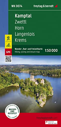 Kamptal, Wander-, Rad- und Freizeitkarte 1:50.000, freytag & berndt, WK 0074: Zwettl - Horn - Langenlois - Krems, mit Infoguide, GPX Tracks, ... (freytag & berndt Wander-Rad-Freizeitkarten)