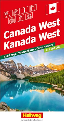 Kanada (West), Strassenkarte 1:2,5Mio. (Hallwag Strassenkarten) von Hallwag