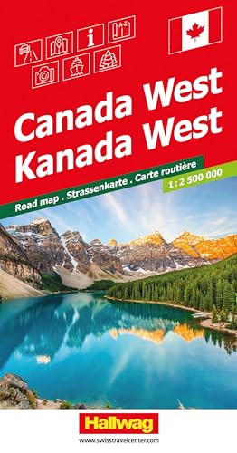 Kanada (West), Strassenkarte 1:2,5Mio. (Hallwag Strassenkarten) von Hallwag