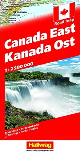 Kanada Strassenkarte Ost 1:2.5 Mio: Road Map (Hallwag Strassenkarten) von Hallwag Karten Verlag